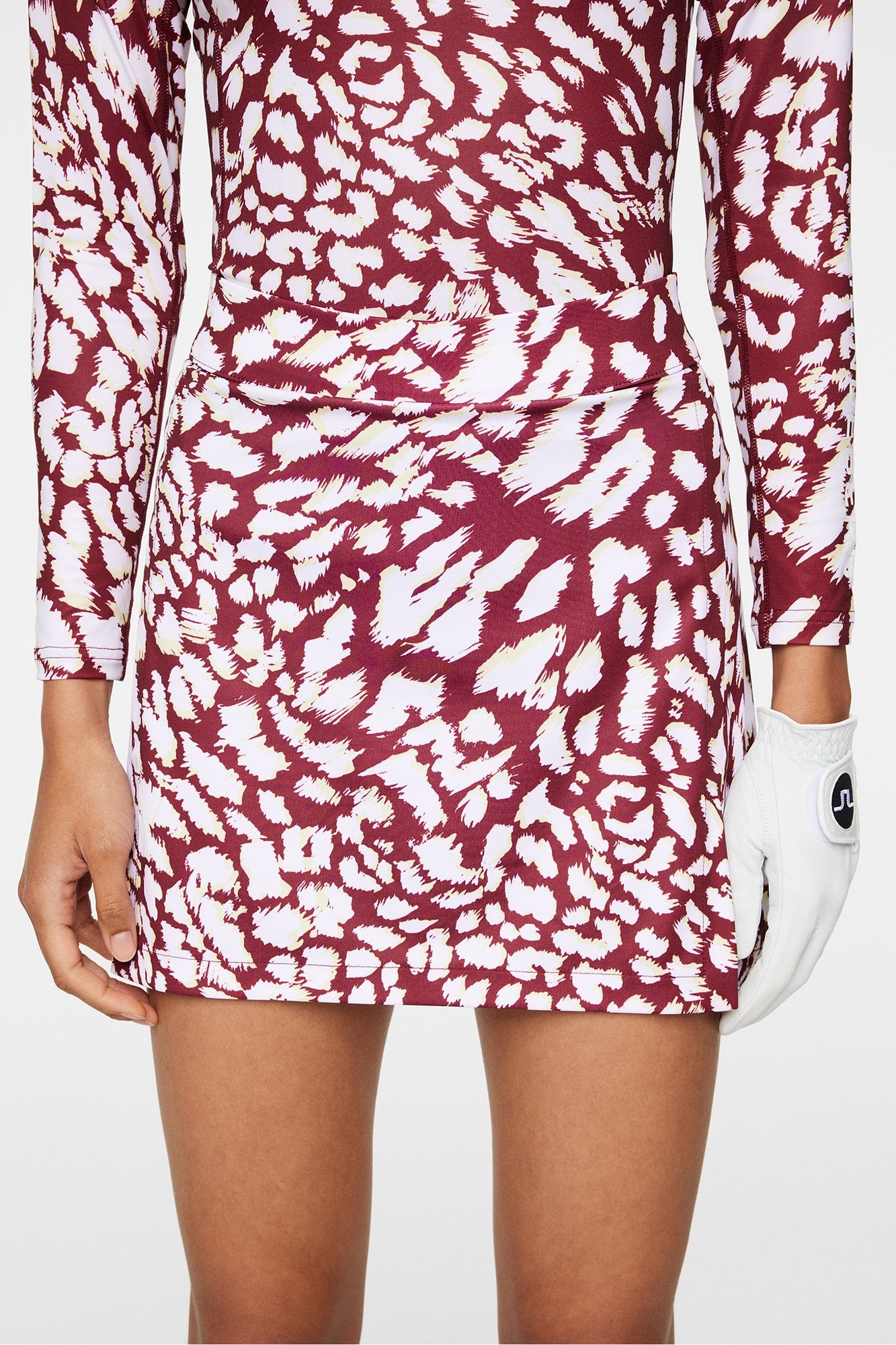 Women | Amelie Mid Print Skirt | Glitch Leo Lime