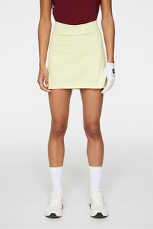 Women | Amelie Mid Skirt | Pale Lime Yellow