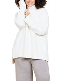 Women | Cozychic High Low Pullover | Cream