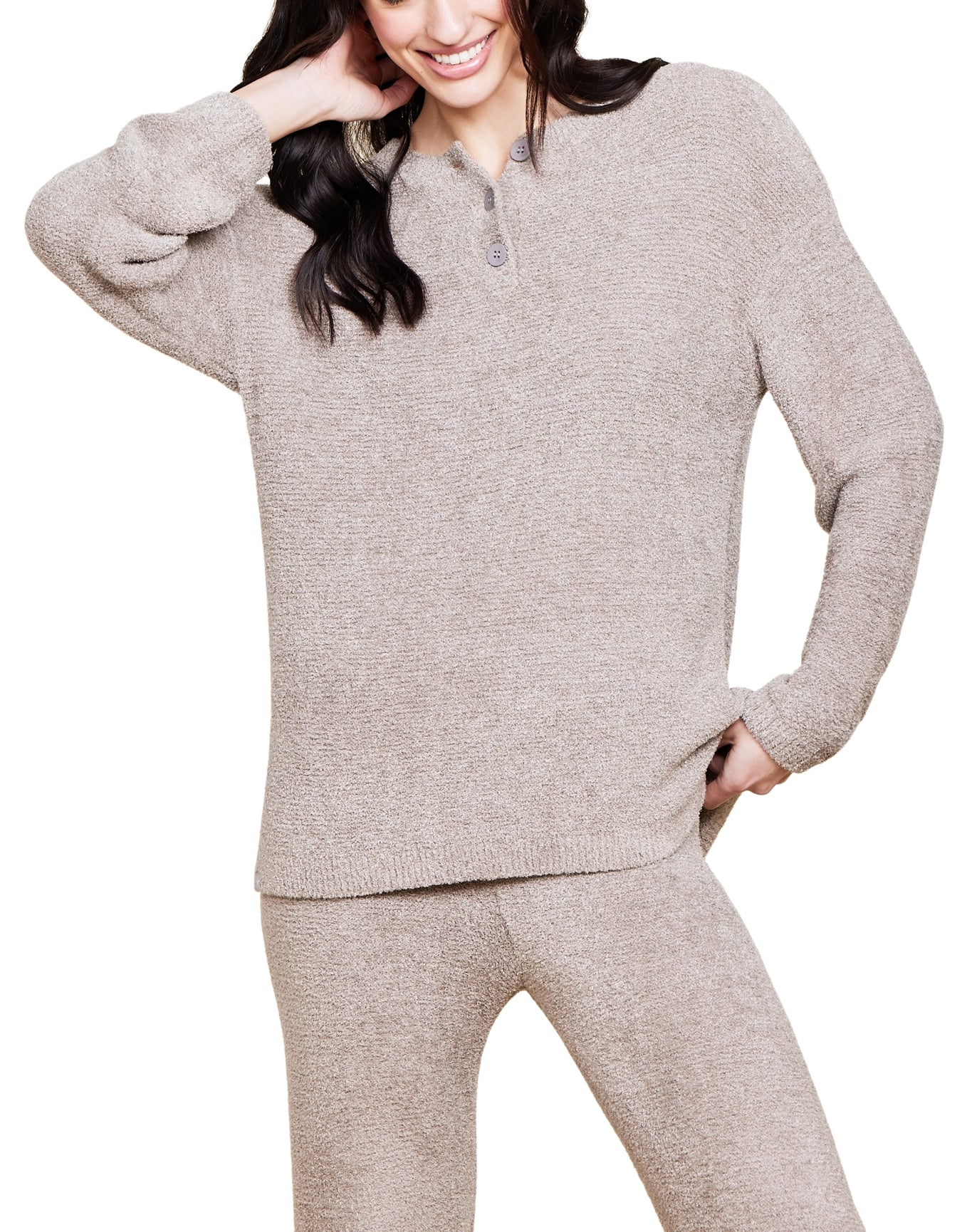 Women | Cozychic Lite Textured Pullover | Nickel
