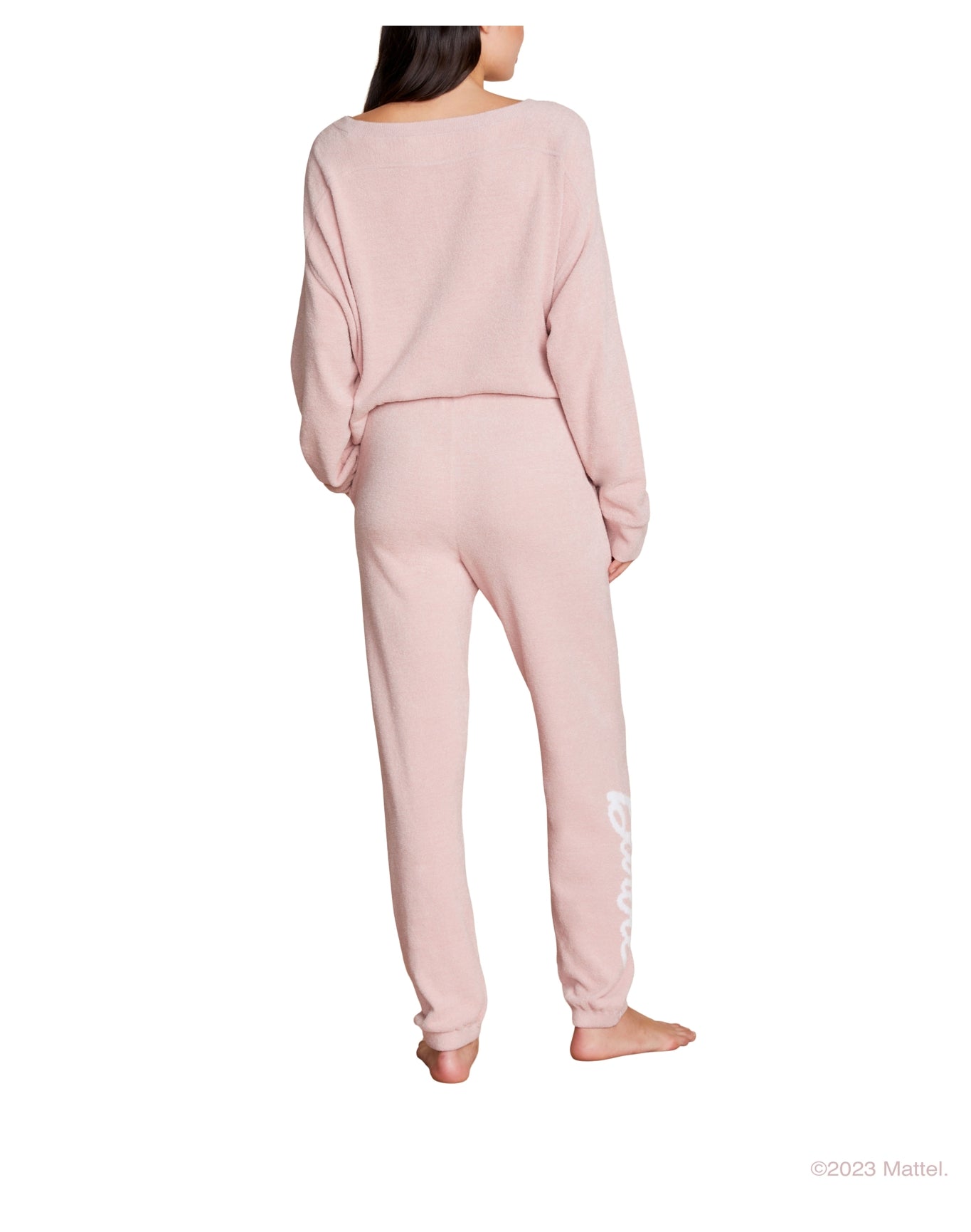 Women | Cozychic Ultra Lite Barbie Jogger | Dusty Rose-White