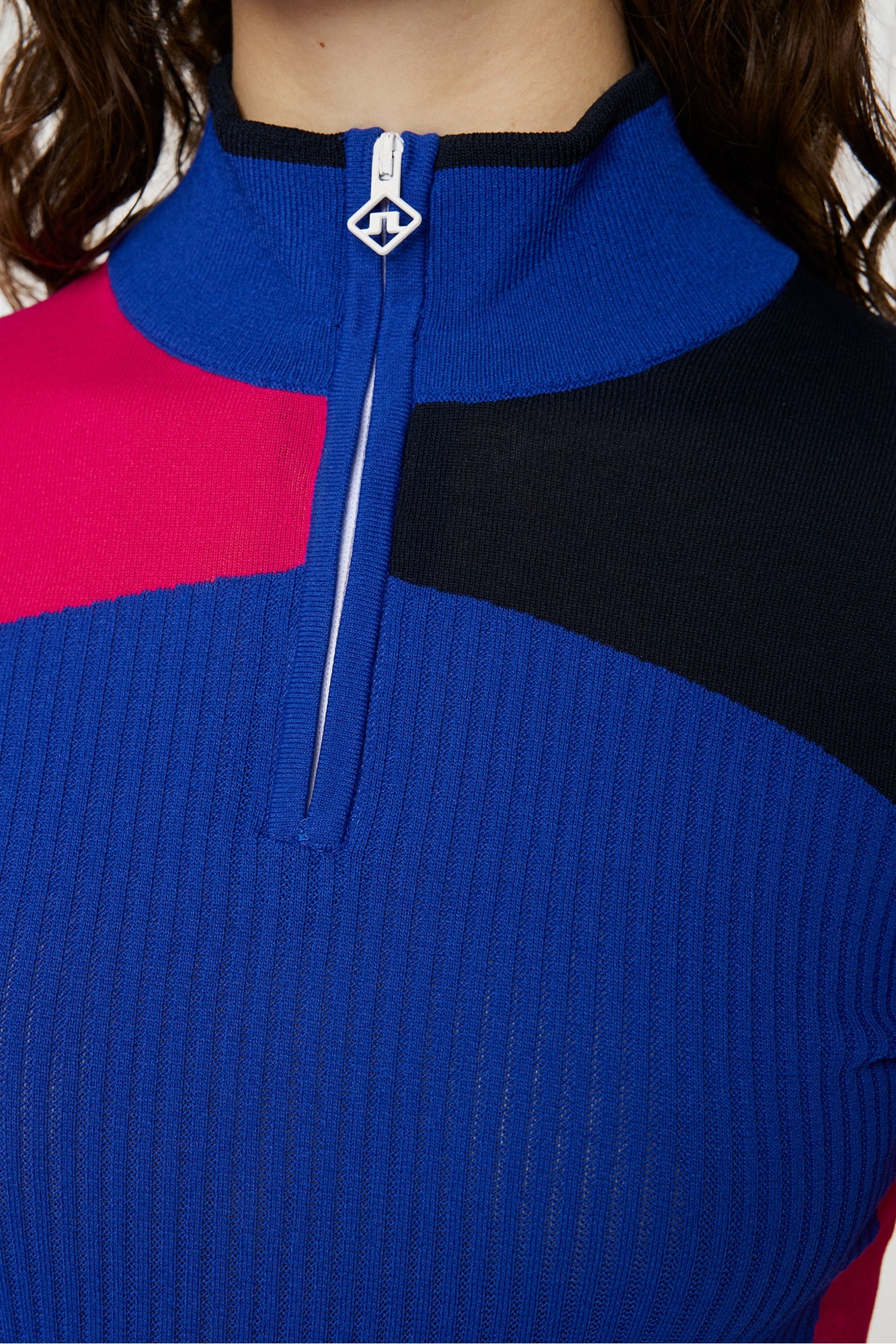 Women | Deborah Knitted Zip Sweater | Club Blue