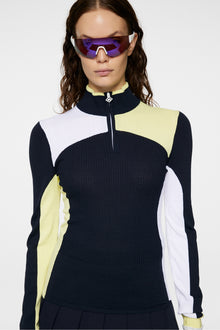 Women | Deborah Knitted Zip Sweater | JL Navy