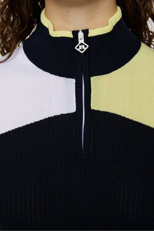 Women | Deborah Knitted Zip Sweater | JL Navy