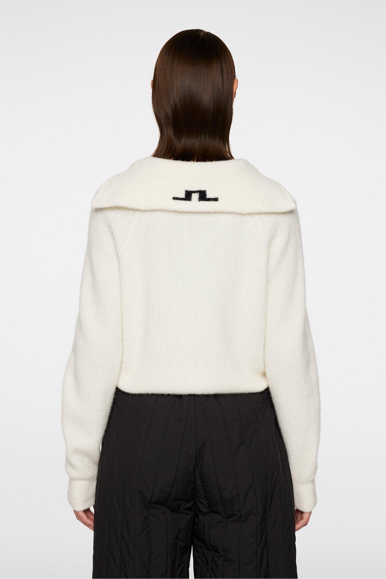 Women | Finja Knitted Zip Sweater | Whisper White