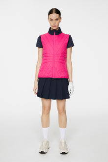 Women | Holma Quilt Hybrid Vest | Pink Peacock