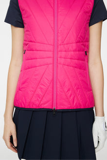 Women | Holma Quilt Hybrid Vest | Pink Peacock