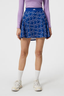 Women | Jane Print Skirt | Outline Bridge Wave Blue