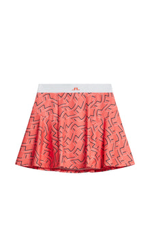 Women | Jane Print Skirt | Outline Bridge Wave Coral