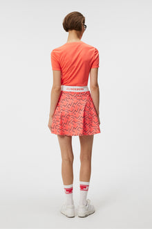 Women | Jane Print Skirt | Outline Bridge Wave Coral