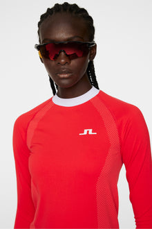 Women | Joelle Seamless Longsleeve | Flame Scarlet