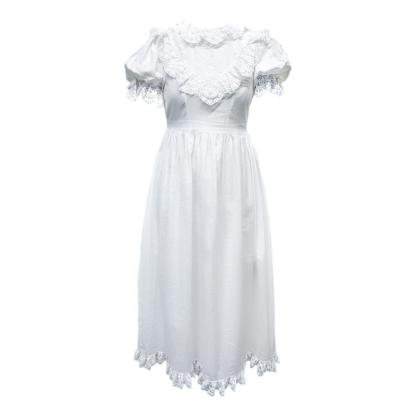 Women | Katherine Embroidered Linen Mom Dress | White