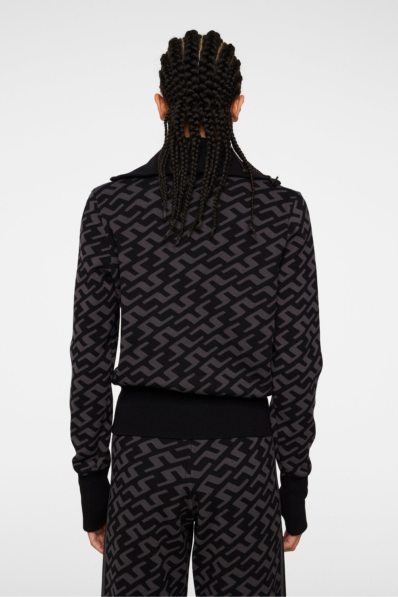 Women | Kerla Knitted Zip Sweater | Bias Bridge Black