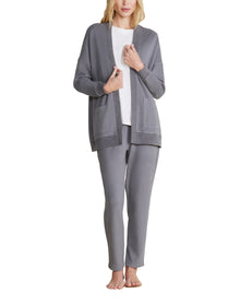 Women | MC Brushed Fleece Sweater Mix Cardigan | Coal