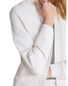 Women | MC Brushed Fleece Sweater Mix Cardigan | Sand Dune