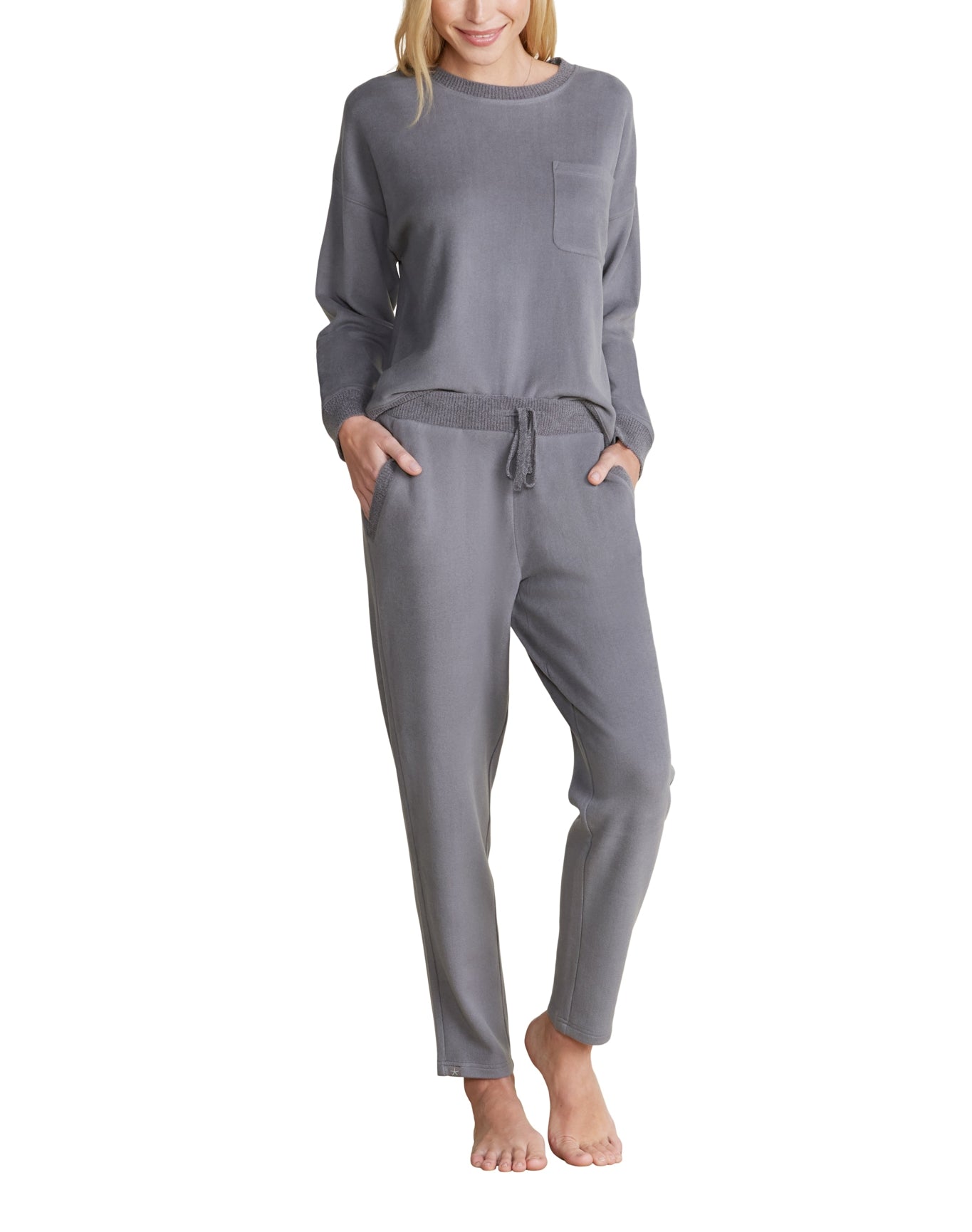 Women | MC Brushed Fleece Sweater Mix Pullover | Coal