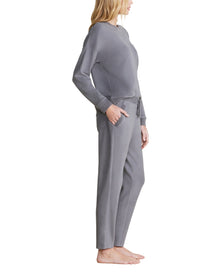 Women | MC Brushed Fleece Sweater Mix Pullover | Coal