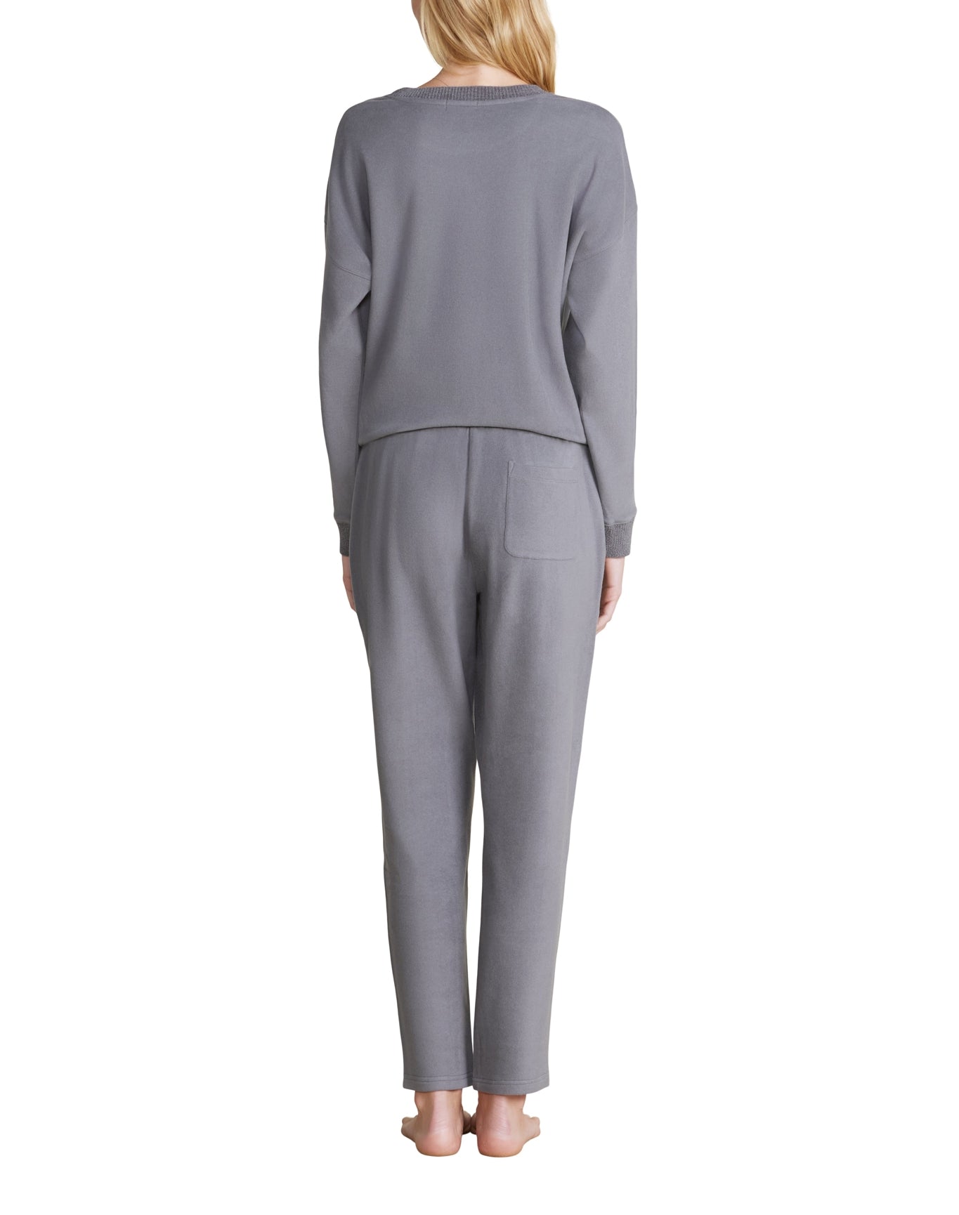 Women | MC Brushed Fleece Sweater Mix Tapered Pant | Coal