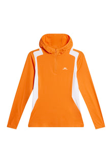 Women | Mae Quarter Zip Hood | Persimmon Orange