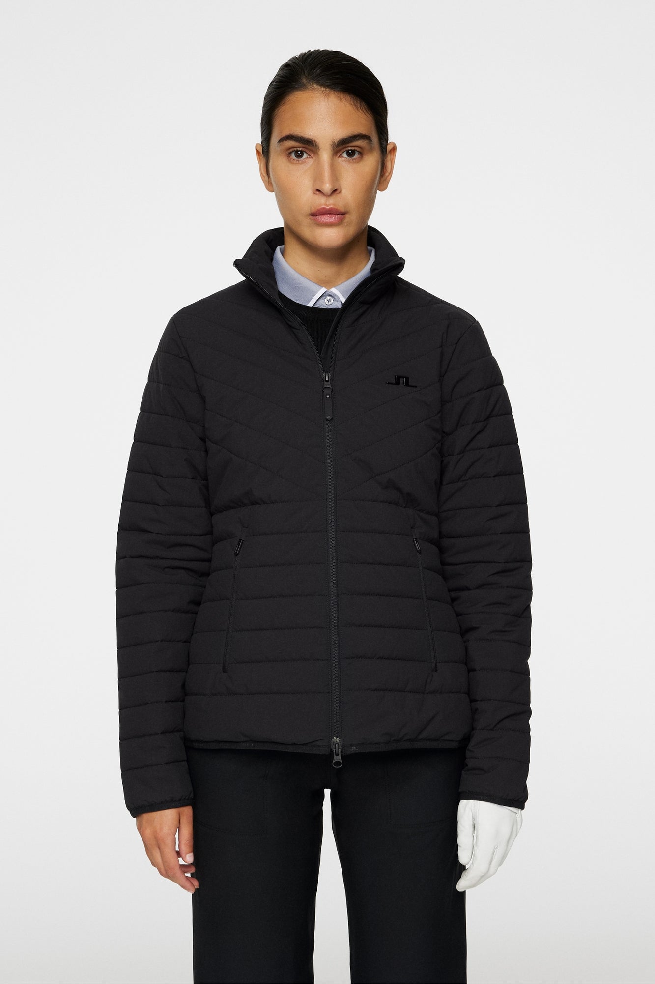 Women | Marble Quilted Jacket | Black (V1)