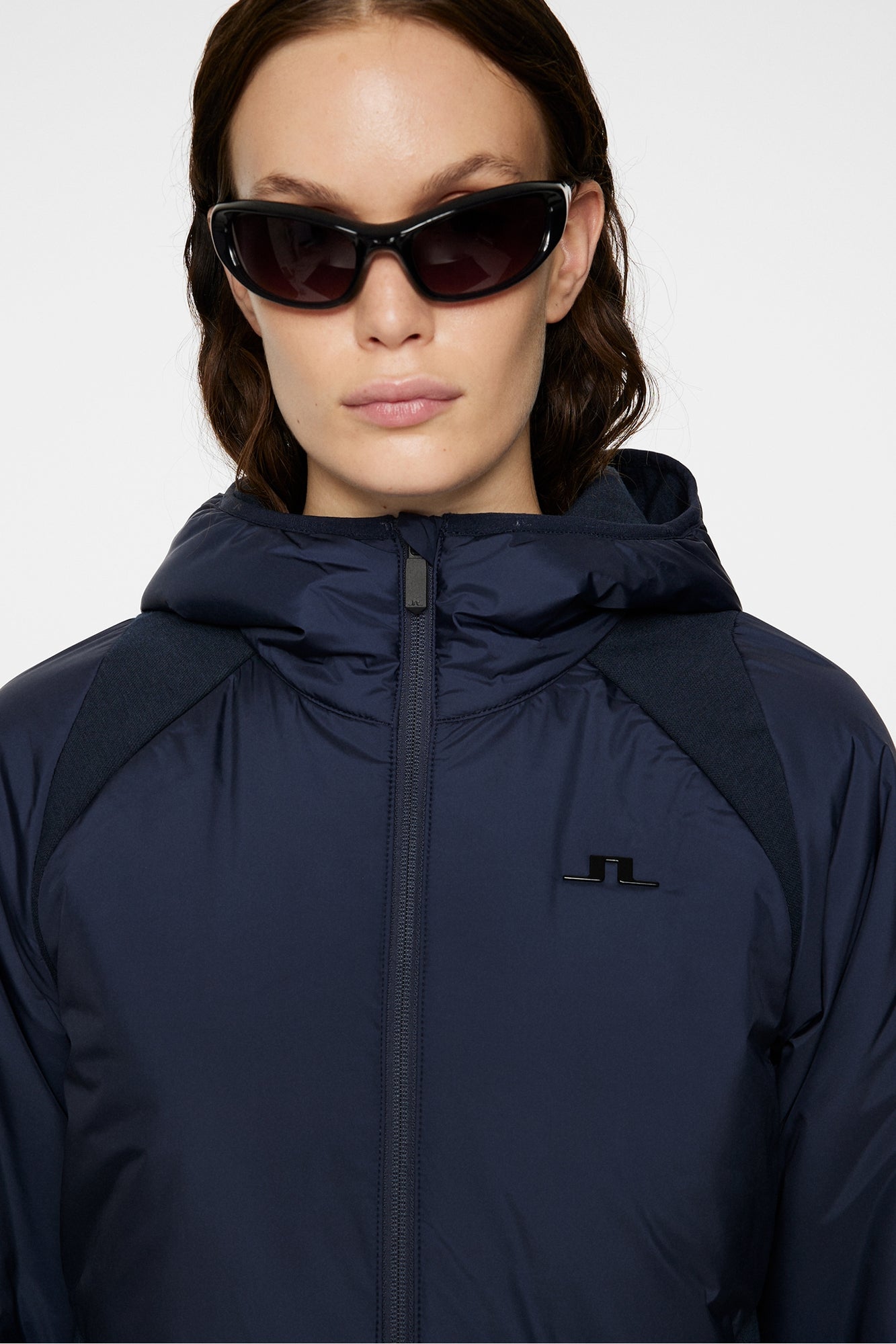 Women | Shona Hybrid Hood Jacket | JL Navy