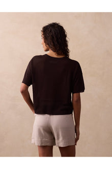 Women | Summer Linen-Blend Tee | Umber