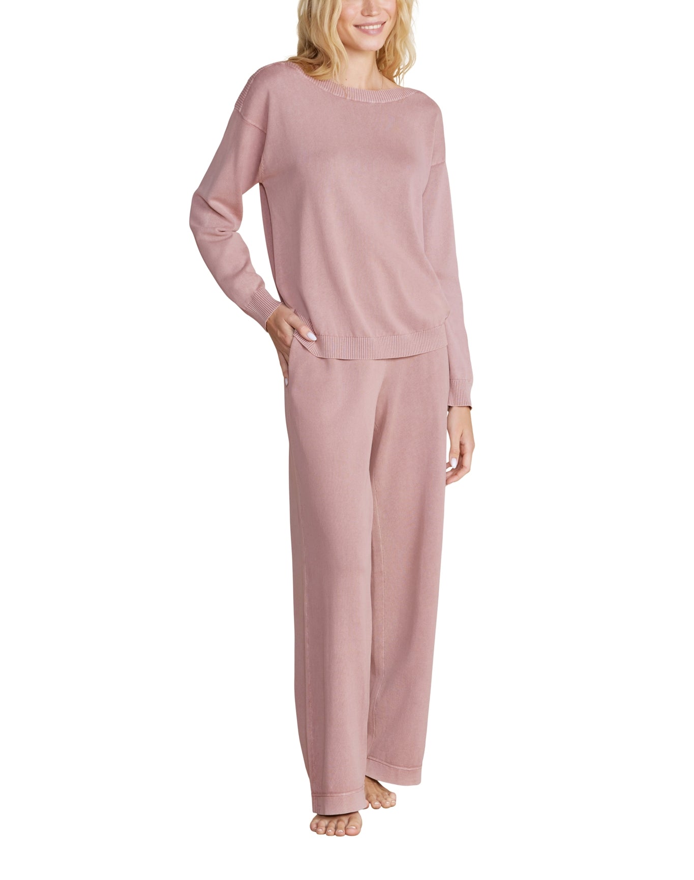 Women | Sunbleached Boatneck Pullover | Teaberry