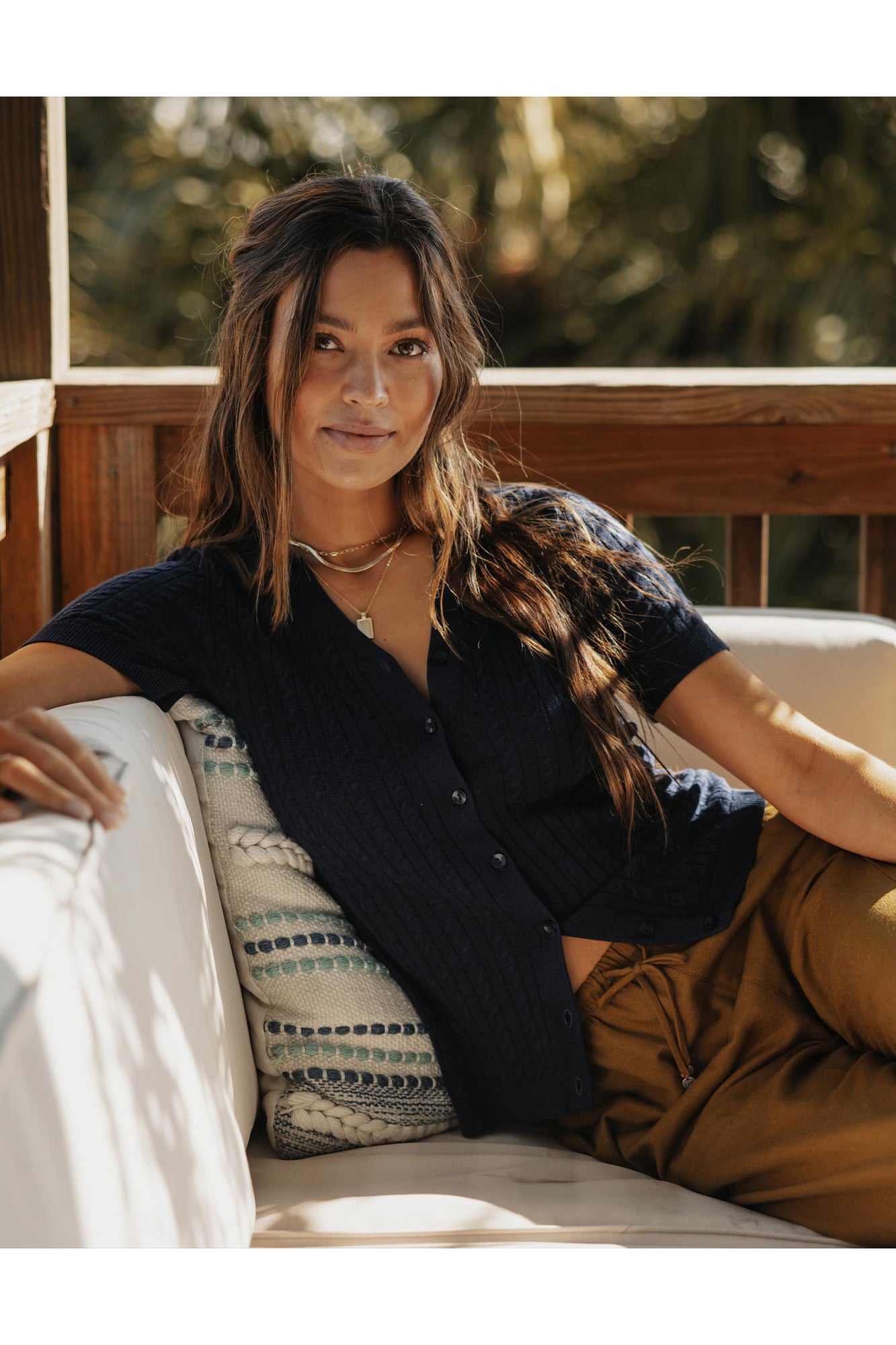 Women | Sutton Fine Gauge Top | Navy