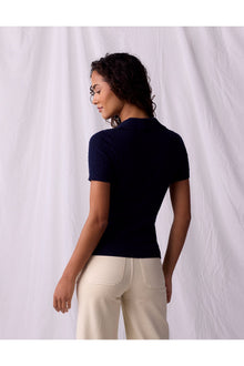 Women | Sutton Fine Gauge Top | Navy
