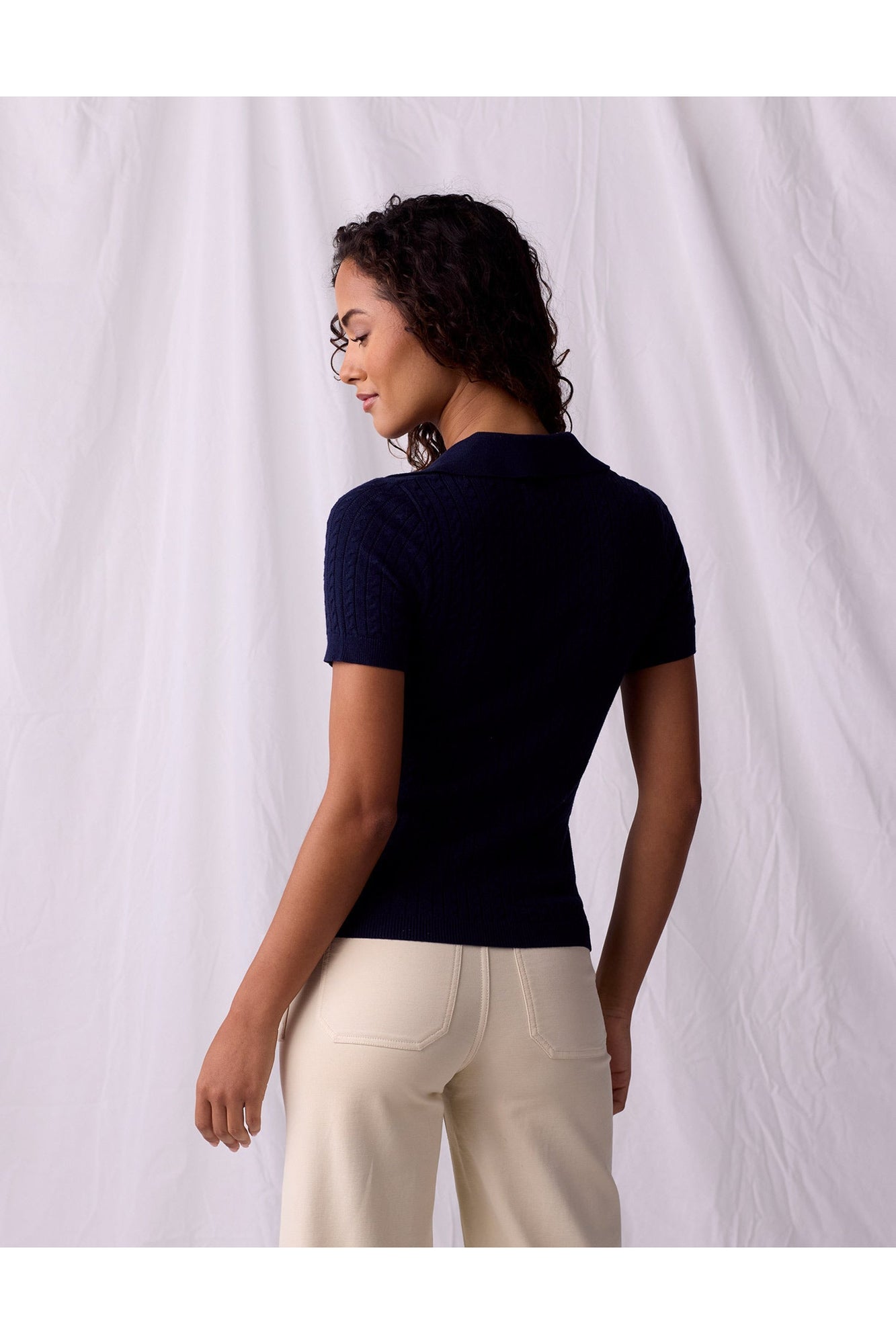 Women | Sutton Fine Gauge Top | Navy