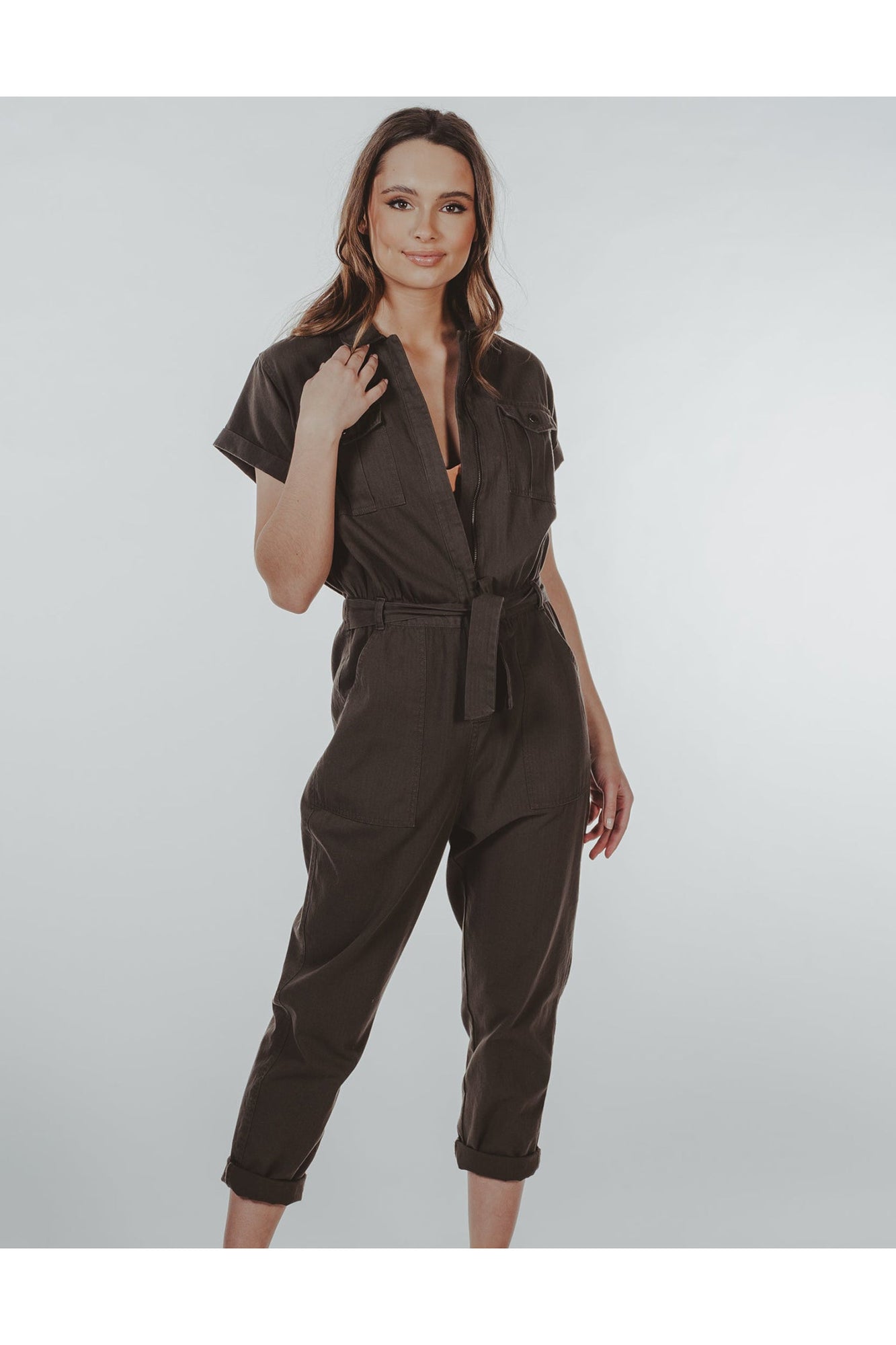 Women | Utility Jumpsuit | Olive