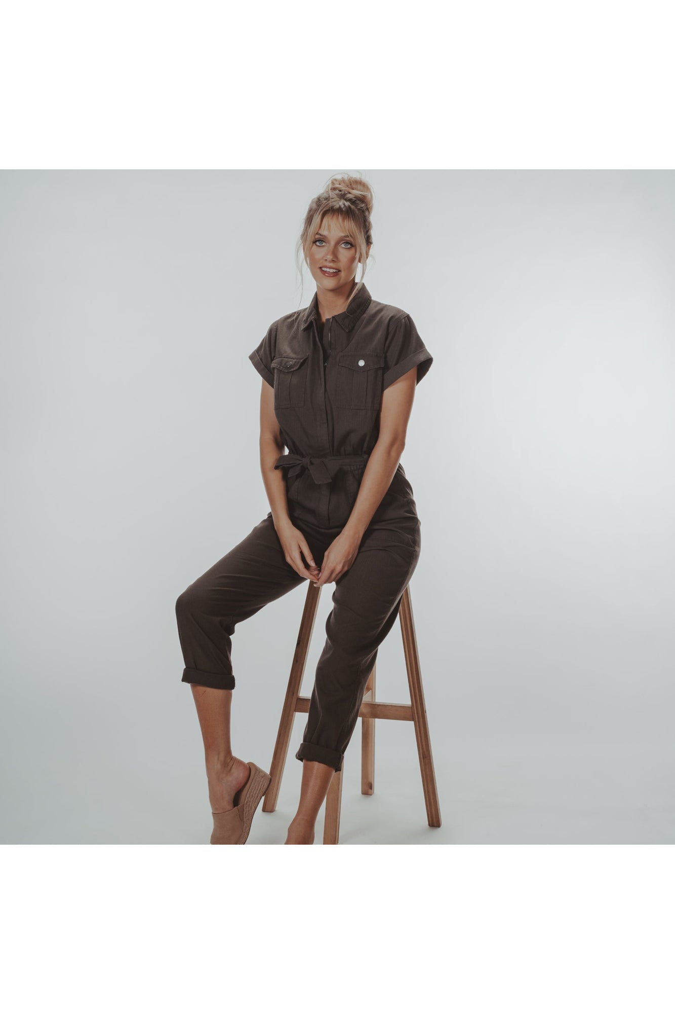 Women | Utility Jumpsuit | Olive