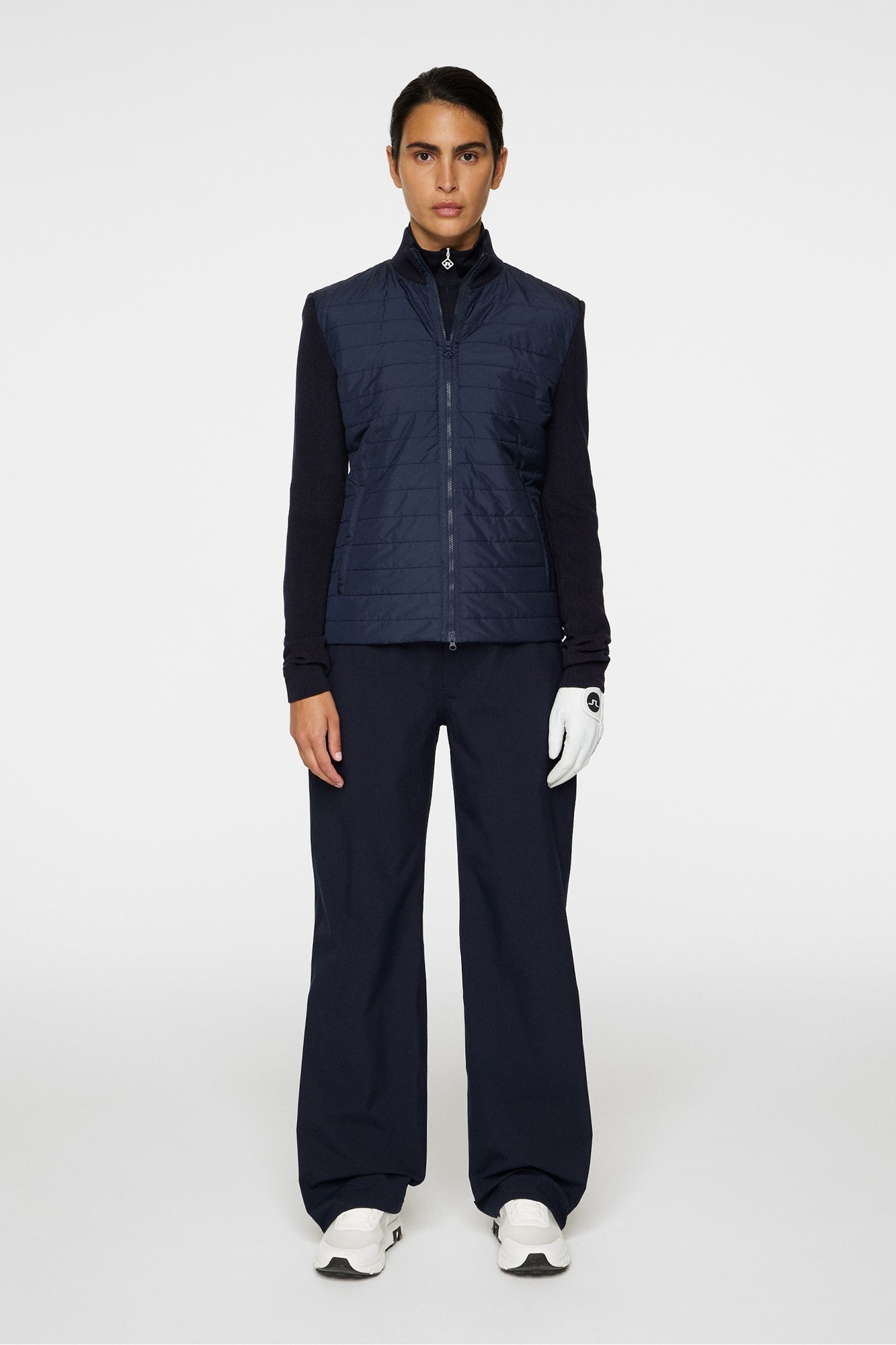 Women | Wren Knitted Hybrid Jacket | JL Navy