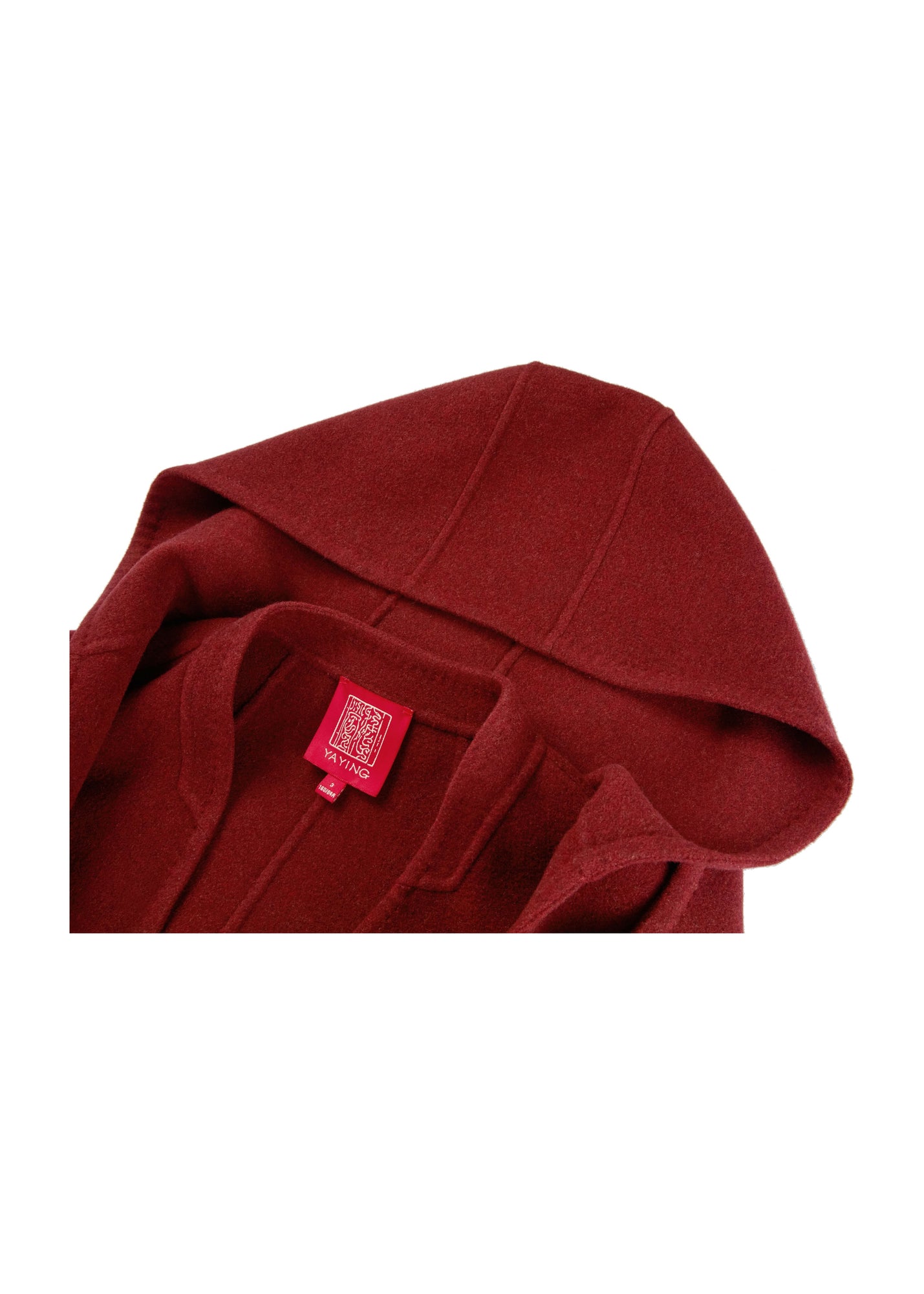 Wool-Blend Long Cardigan | Deep Red
