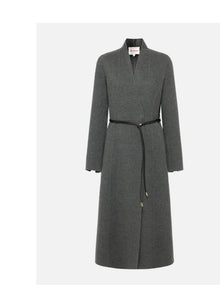 Wool-Cashmere Double-Faced Coat | Horn Gray