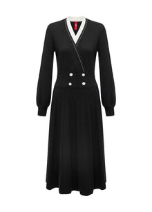 Wool Cashmere Dress | Black