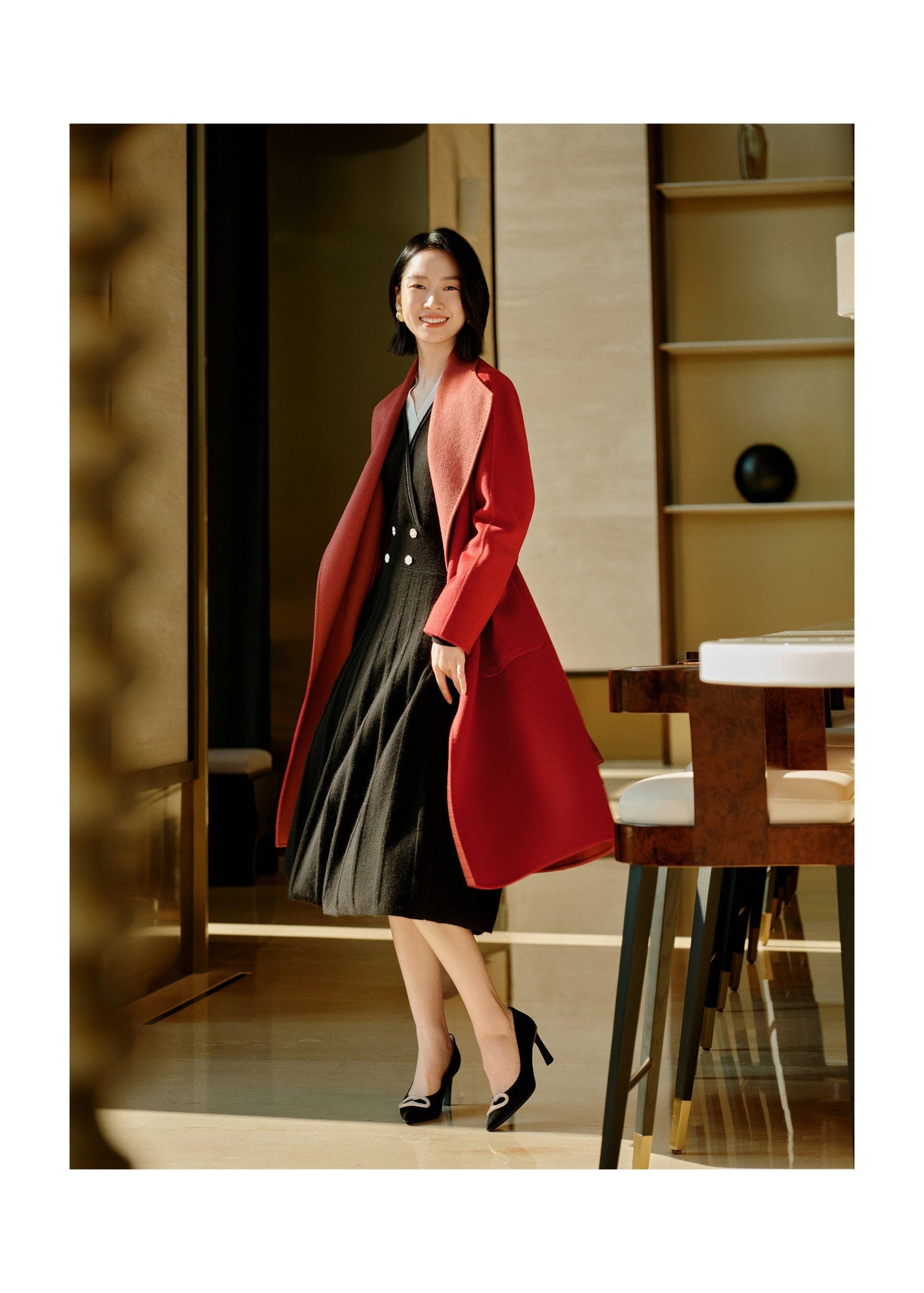 Wool Cashmere Dress | Black