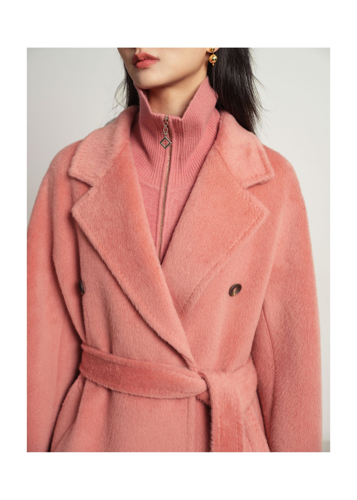 Wool Coat | Pink