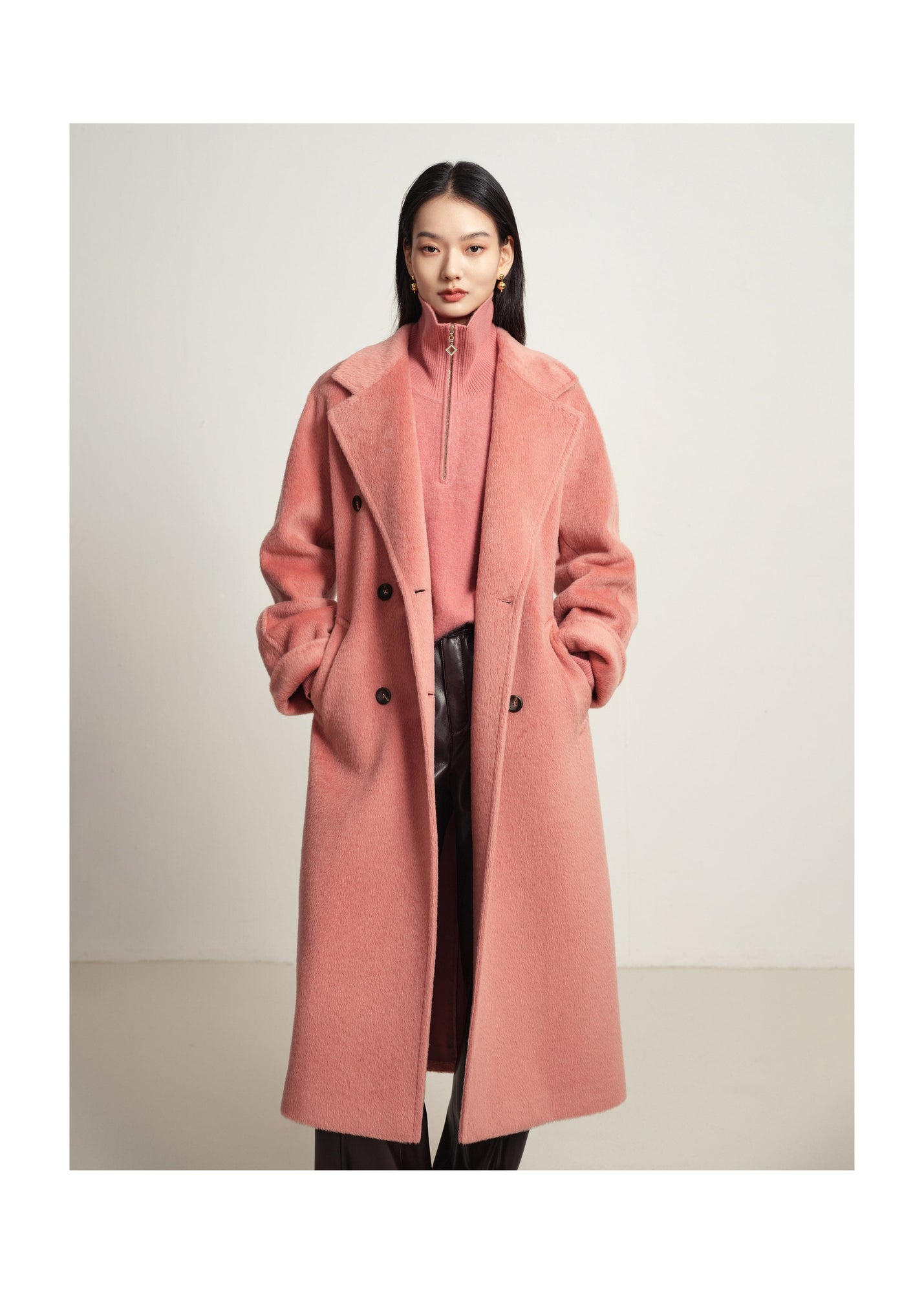 Wool Coat | Pink