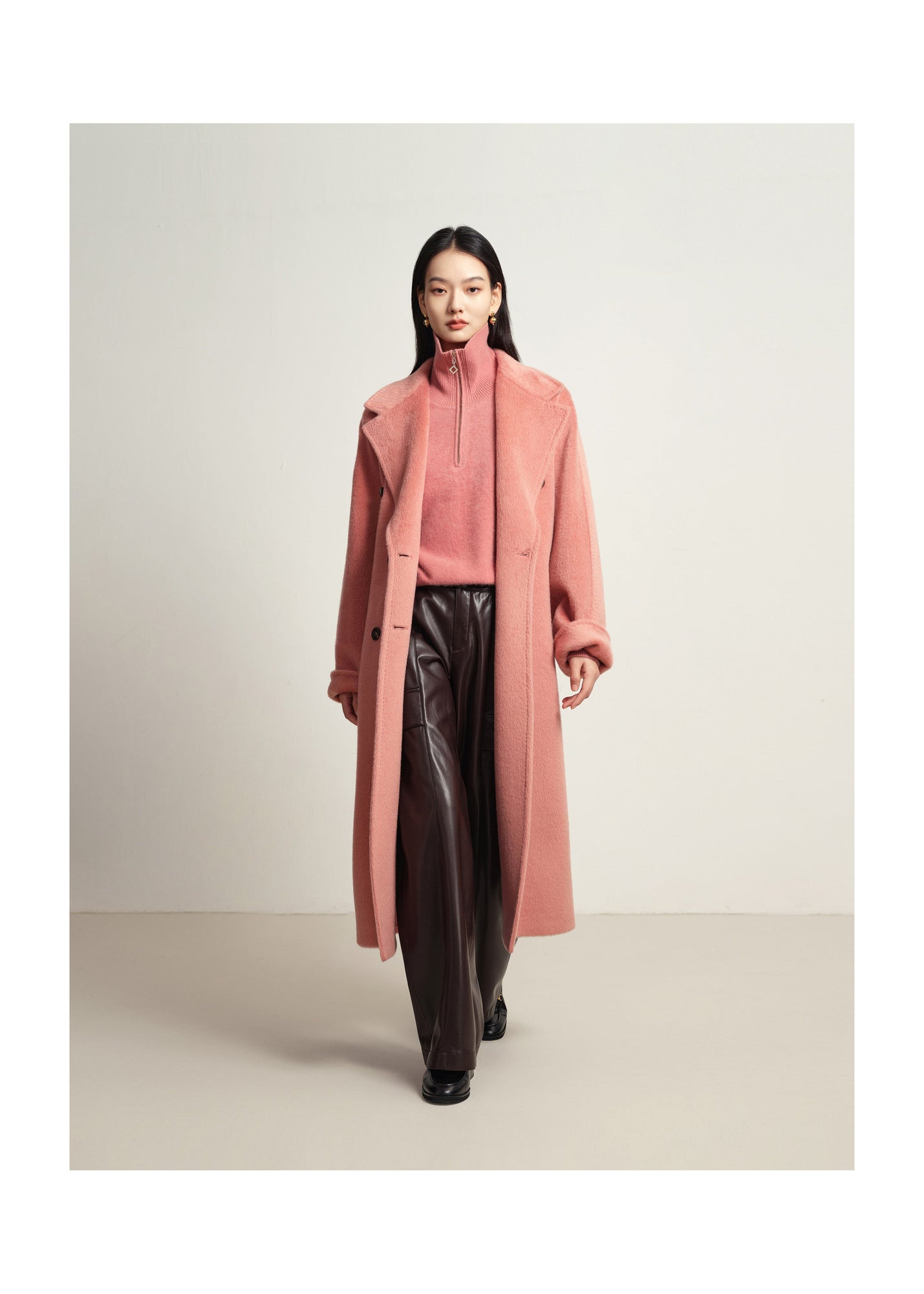 Wool Coat | Pink