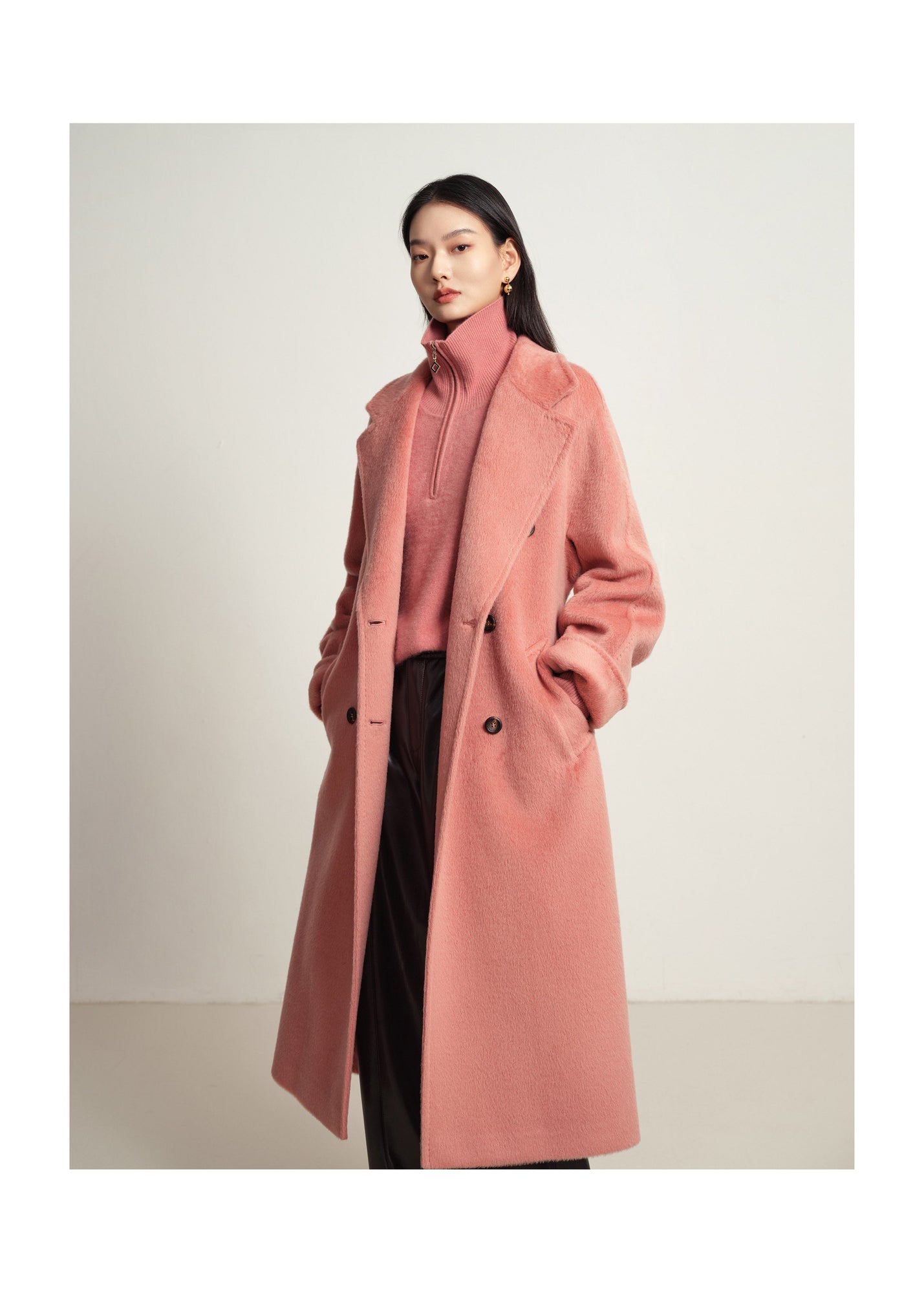 Wool Coat | Pink