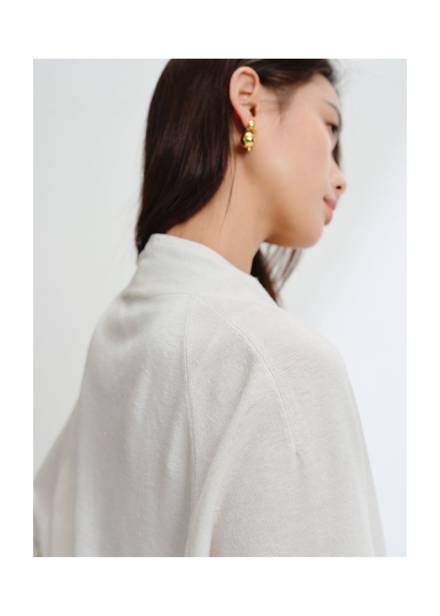 Wool Knit Cardigan | White
