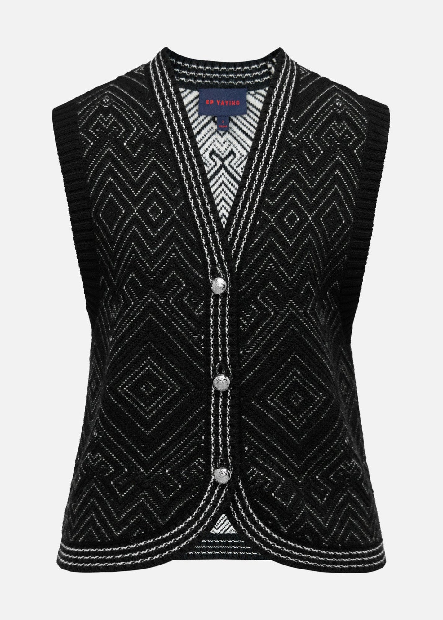 Wool Knit Vest | Black
