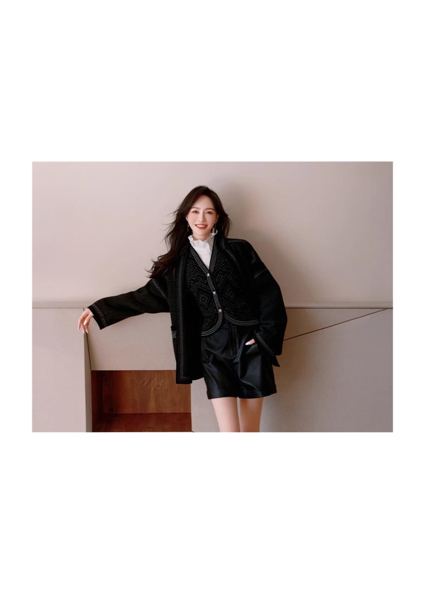 Wool Knit Vest | Black