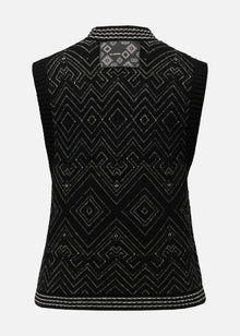 Wool Knit Vest | Black