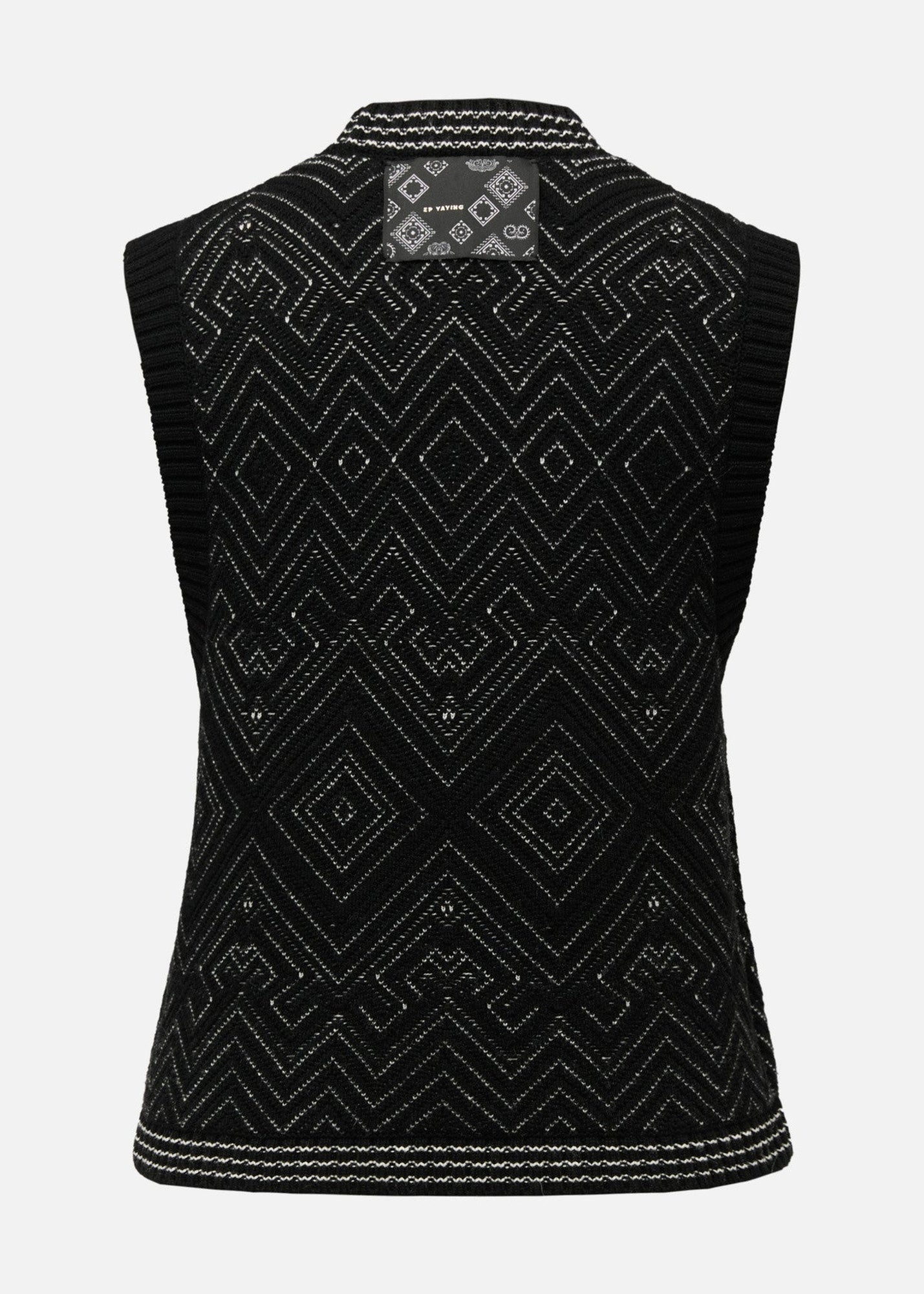 Wool Knit Vest | Black