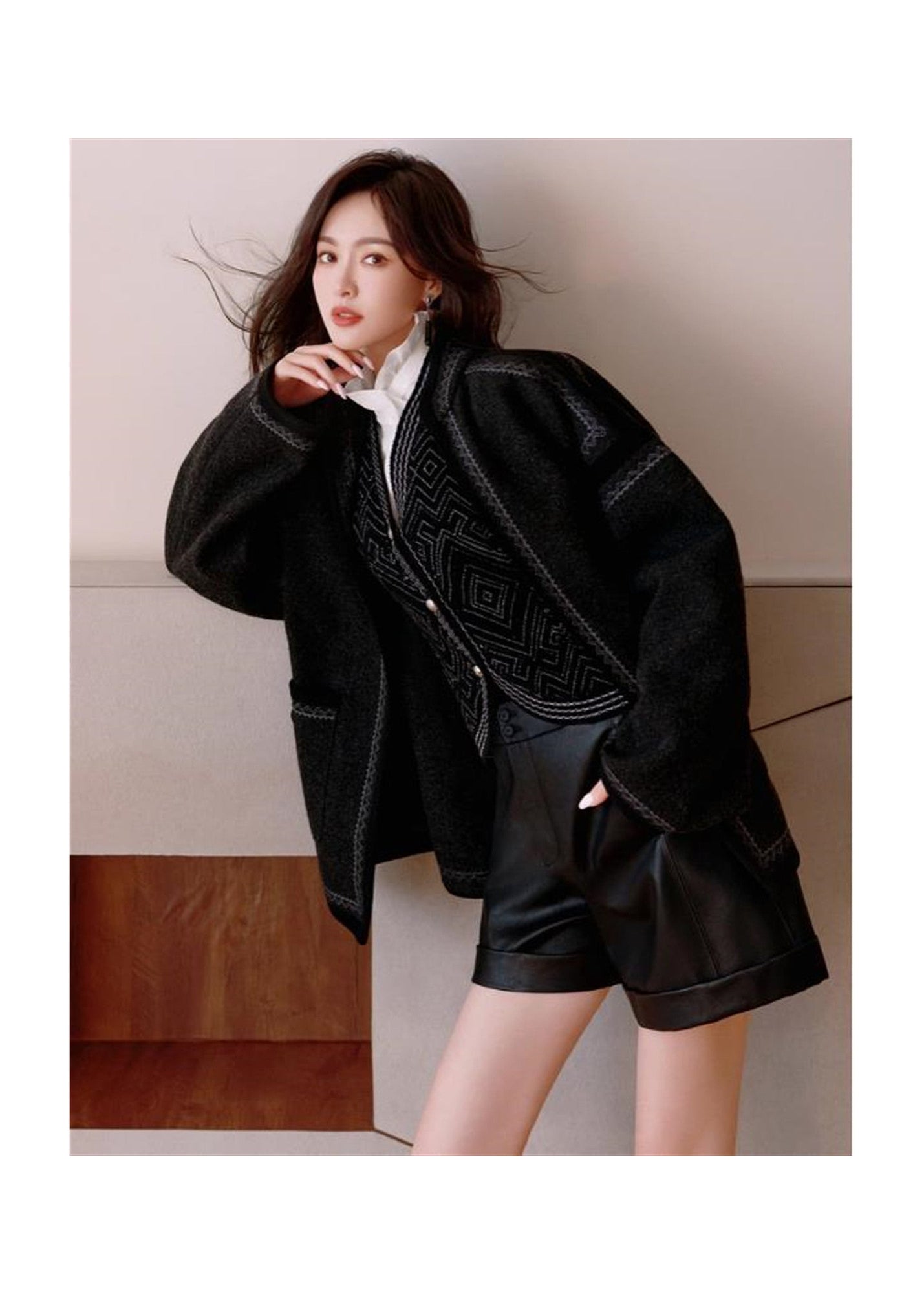 Wool Knit Vest | Black