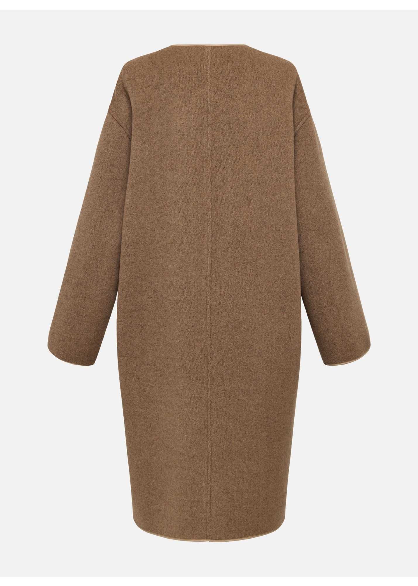Wool Mid-Length Coat Jacket | Camel