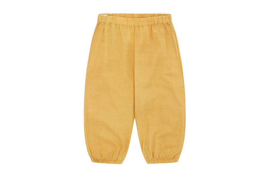Organic Cotton Woven Balloon Trousers | Mustard - Meyna Laxiflora Plant Dye