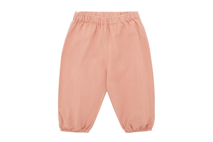 Organic Cotton Woven Balloon Trousers | Pink